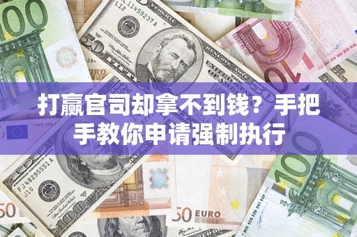 武汉打赢官司却拿不到钱？手把手教你申请强制执行