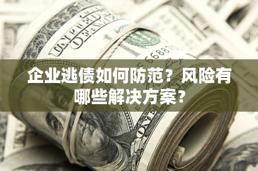 武汉企业逃债如何防范？风险有哪些解决方案？