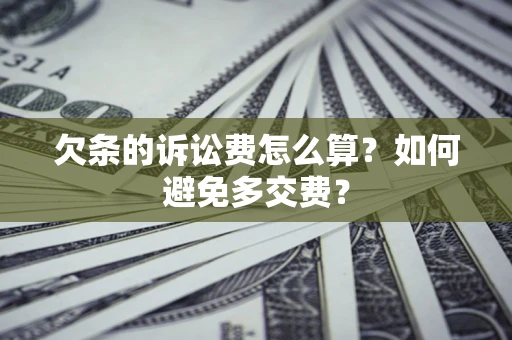 武汉欠条的诉讼费怎么算？如何避免多交费？