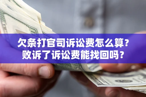 武汉欠条打官司诉讼费怎么算？败诉了诉讼费能找回吗？