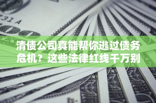武汉清债公司真能帮你逃过债务危机？这些法律红线千万别踩