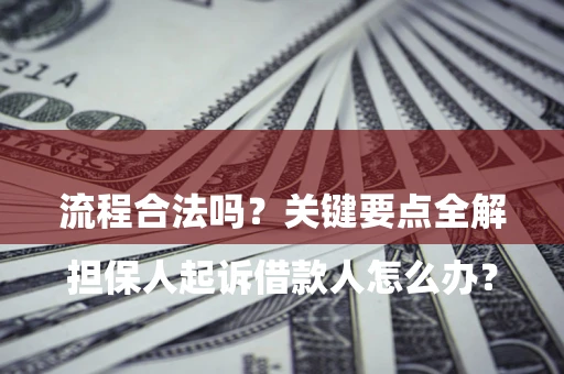 武汉

担保人起诉借款人怎么办？流程合法吗？关键要点全解析